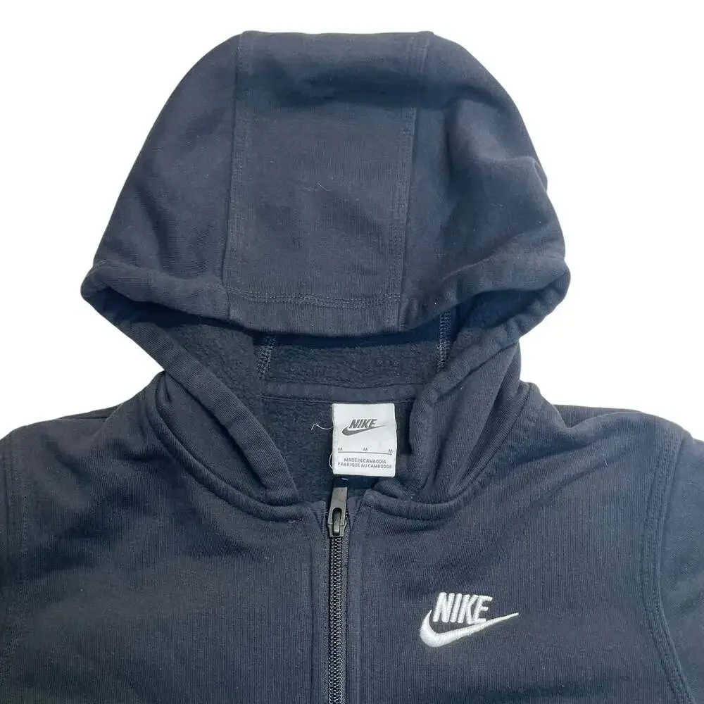 Nike Youth Sportswear Club Fleece Full Zip Hoodie Black Size M